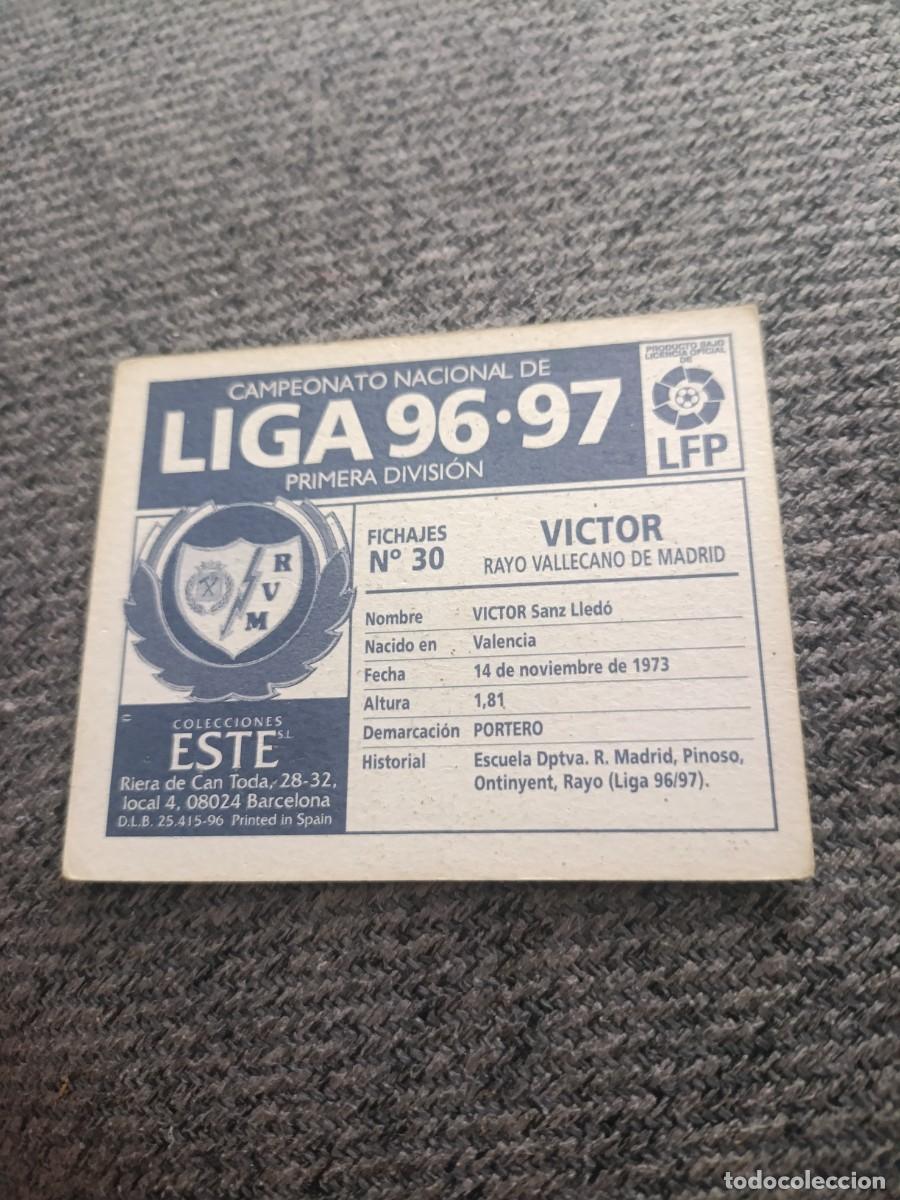Cromos de f&uacute;tbol: Ed.este 96-97 V&iacute;ctor Rayo Vallecano - Foto 2