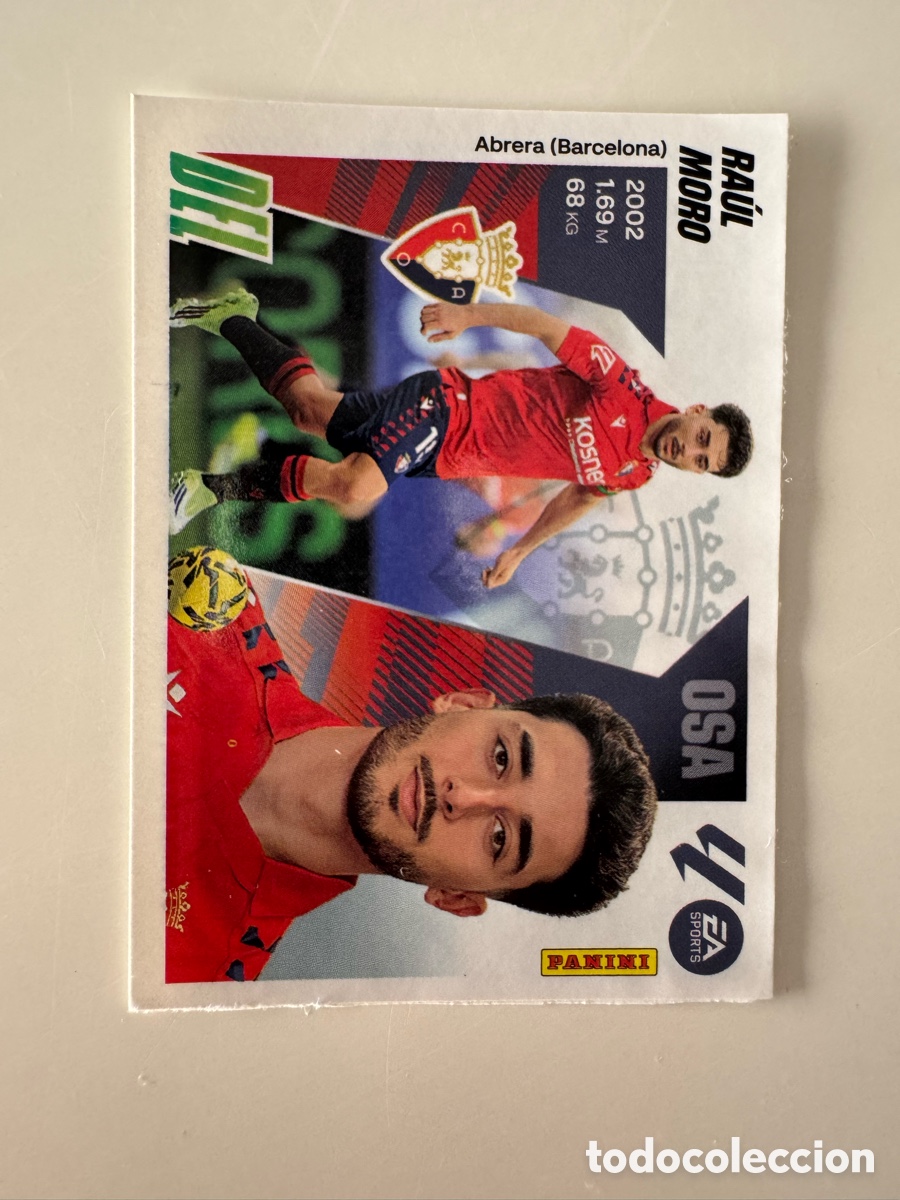 Cromos de Futebol: PANINI LIGA ESTE 2025-2026 25 26 &ndash; N&ordm; 25 &ndash; raul moro Osasuna Actualizaci&oacute;n