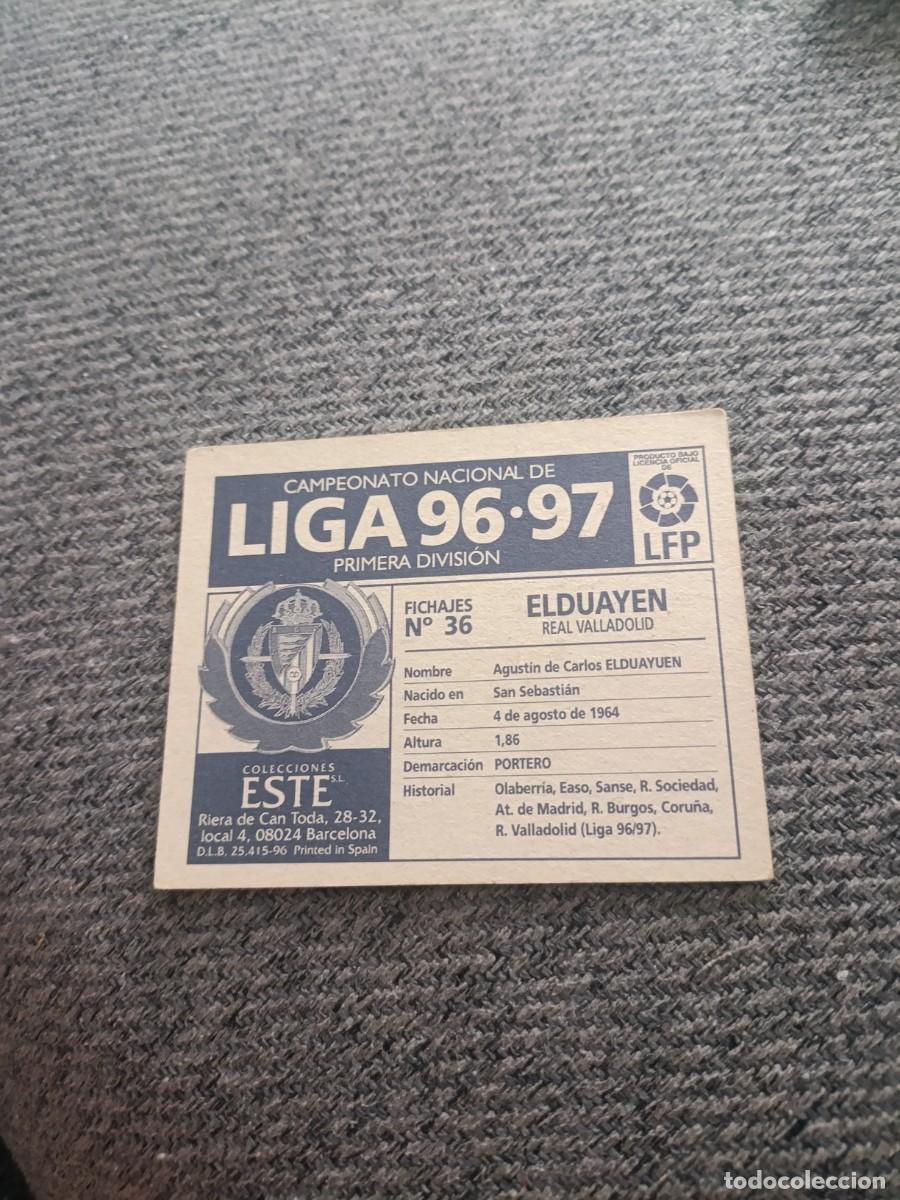 Cromos de f&uacute;tbol: Ed.este 96-97 Elduayen Valladolid - Foto 2