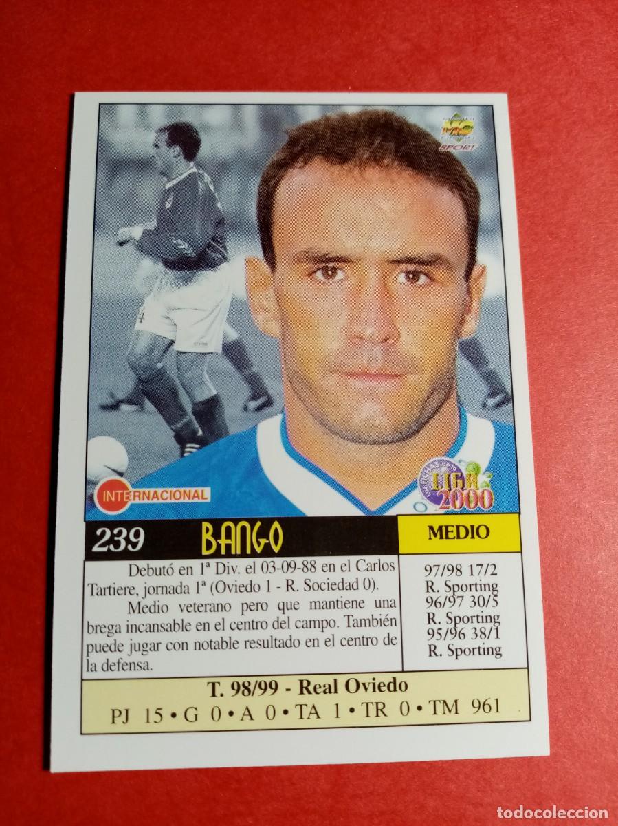 Football Stickers: N&ordm; 239 BANGO, REAL OVIEDO, FICHAS LIGA 1999 2000, 99 00, MUNDICROMO