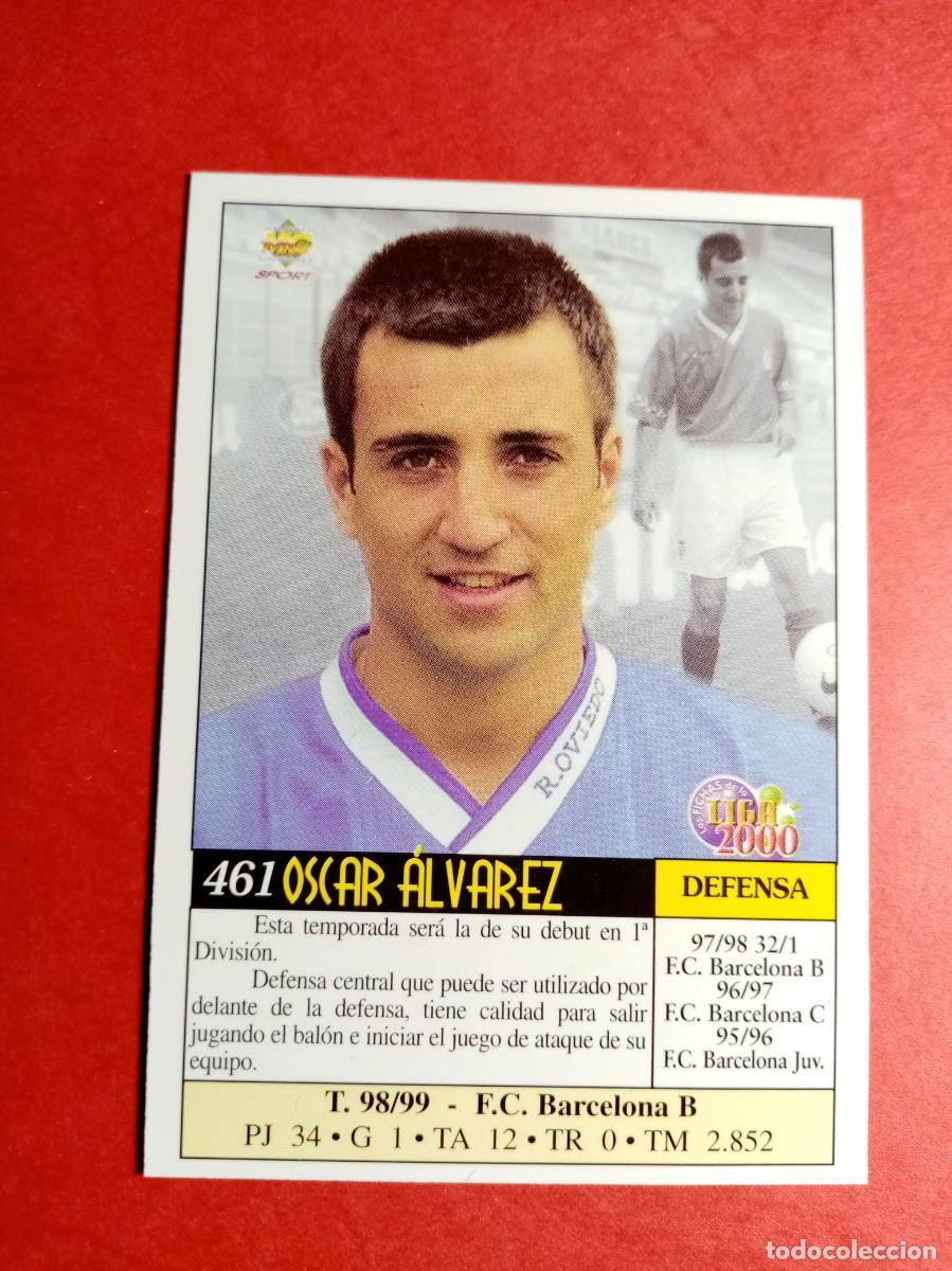 Football Stickers: N&ordm; 461 OSCAR ALVAREZ, REAL OVIEDO, ULTIMA HORA I, FICHAS LIGA 1999 2000, 99 00, MUNDICROMO