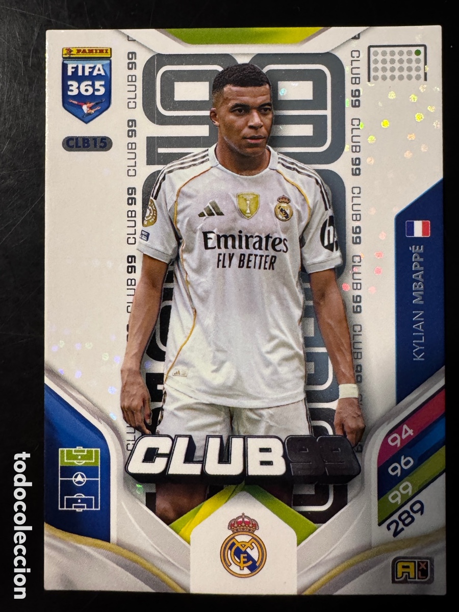 Figurine di Calcio: Mbapp&eacute; CLB15 Real Madrid Adrenalyn FIFA 365 2026