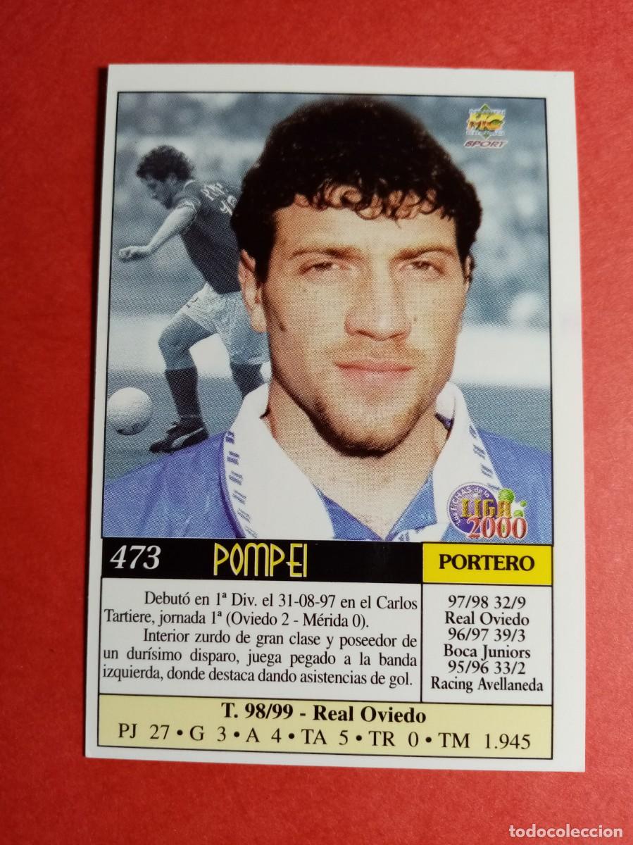 Figurine di Calcio: N&ordm; 473 POMPEI, ERROR PORTERO, REAL OVIEDO., ULTIMA HORA I, FICHAS LIGA 1999 2000, 99 00, MUNDICROMO