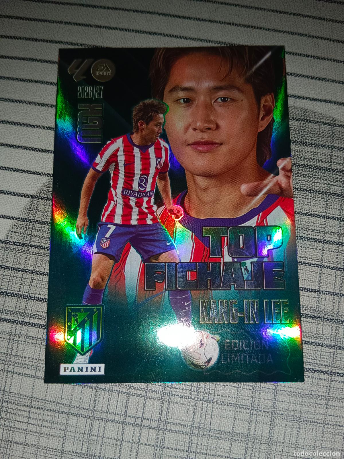 Figurine di Calcio: MEGACRACKS MGK 2026 / 2027 26 27 EDICION LIMITADA TOP FICHAJE KANG-IN LEE ATLETICO DE MADRID NUEVO