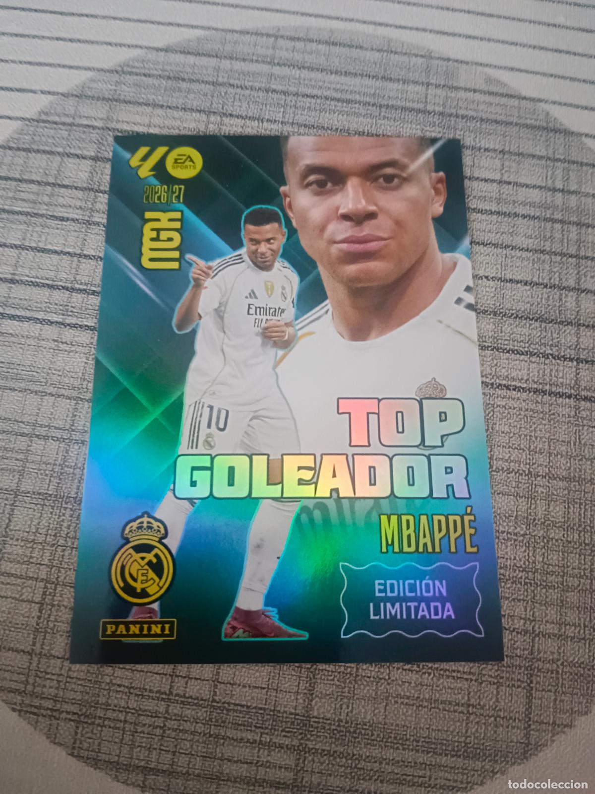 Cromos de f&uacute;tbol: MEGACRACKS MGK 2026 / 2027 26 27 EDICION LIMITADA TOP GOLEADOR MBAPPE MBAPP'E REAL MADRID NUEVO