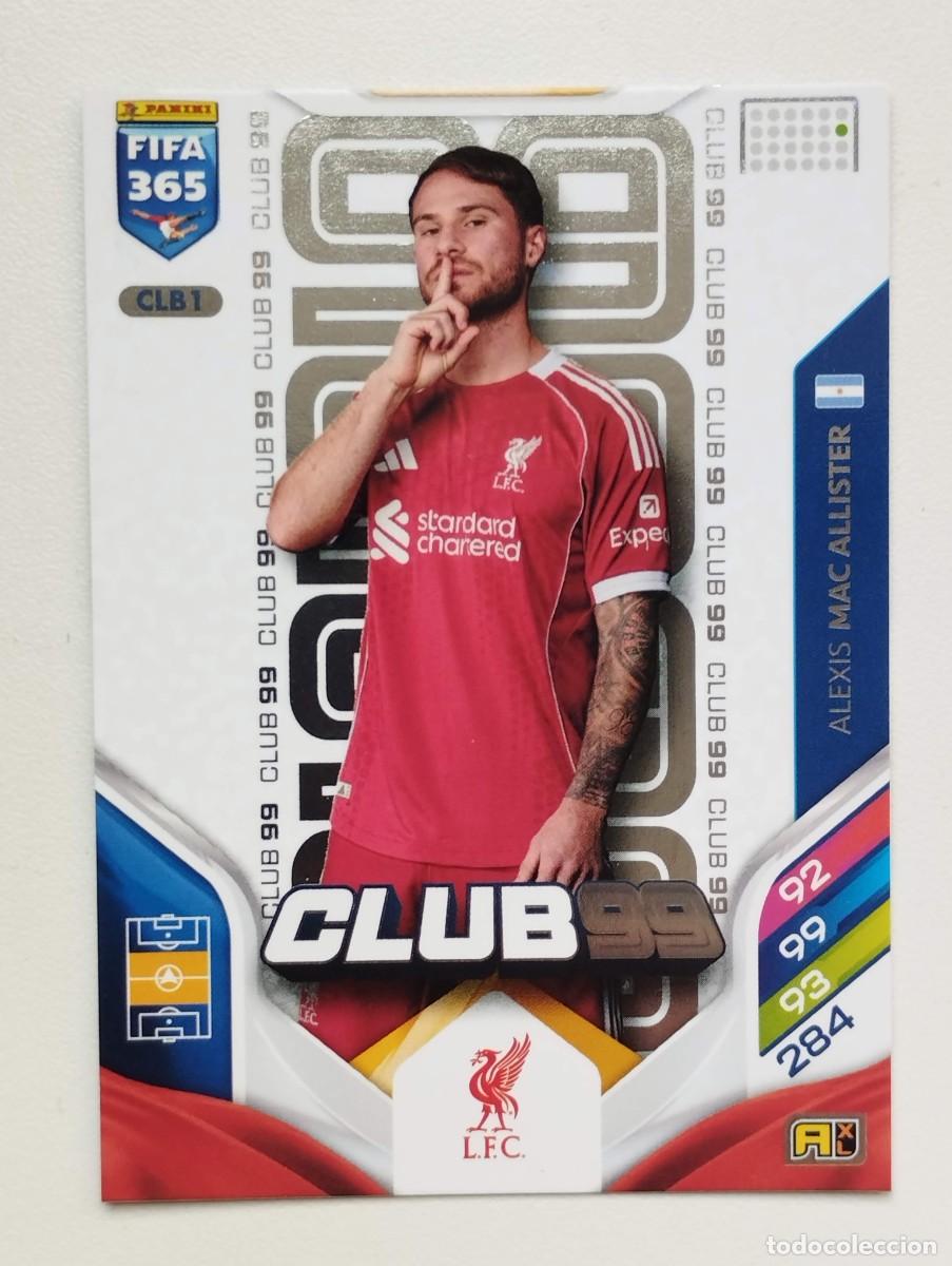 Cromos de f&uacute;tbol: CROMO CARD ADRENALYN FIFA 365 2025 2026 25 26 CLUB 99 CLB1 ALEXIS MAC ALLISTER LIVERPOOL