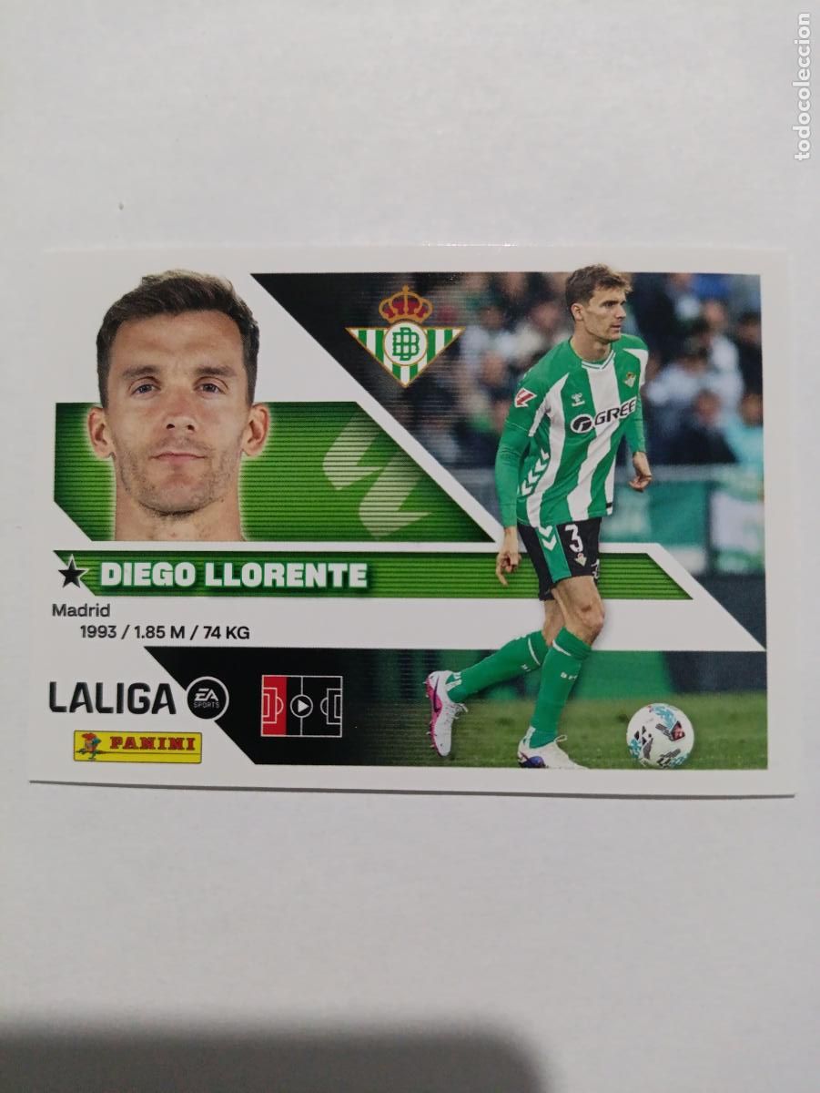 Cartes &agrave; collectionner de Football: LIGA ESTE 2026 2027 REAL BETIS DIEGO LLERENTE N&ordm;6