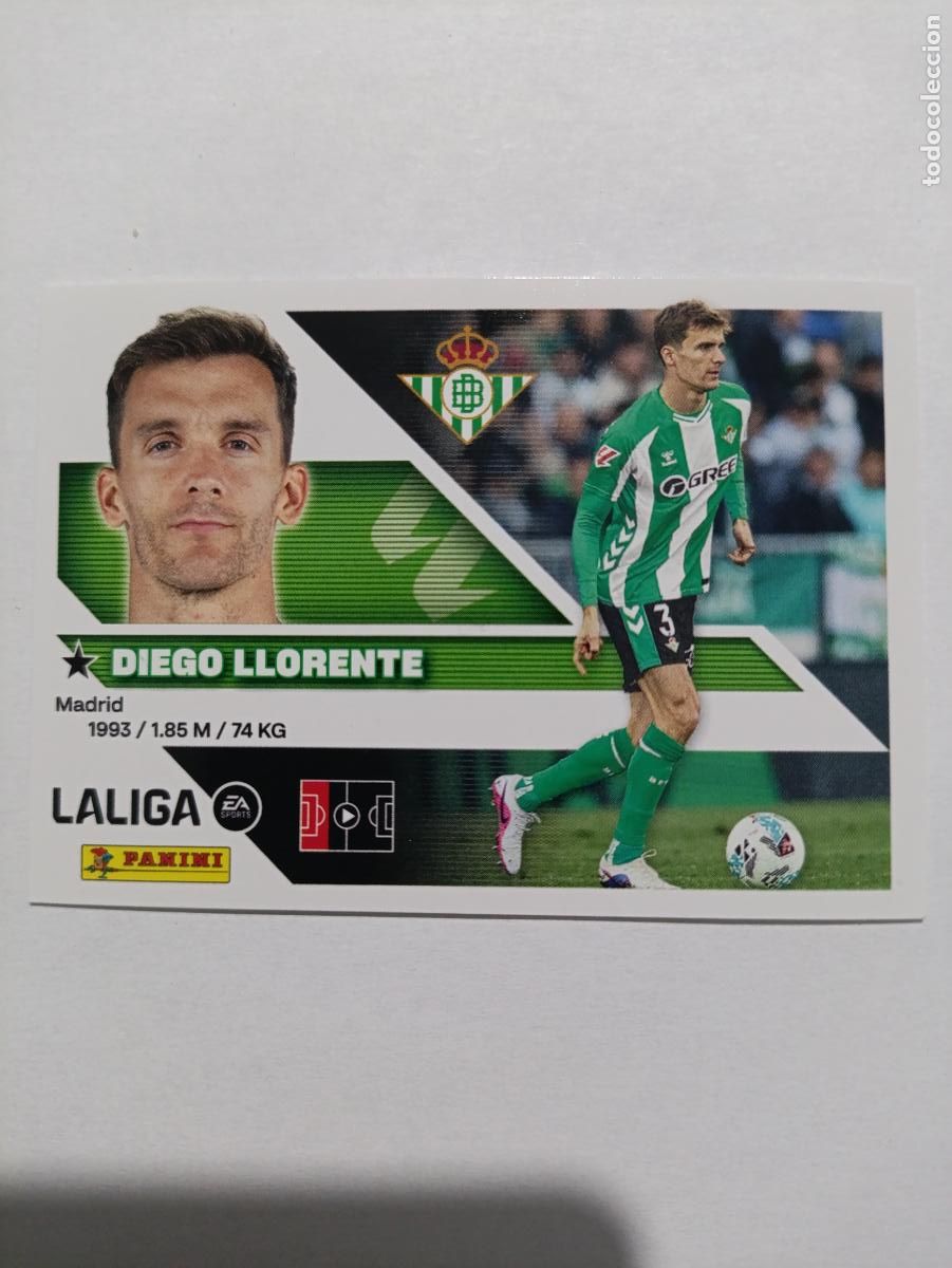 Cartes &agrave; collectionner de Football: LIGA ESTE 2026 2027 REAL BETIS DIEGO LLERENTE N&ordm;6