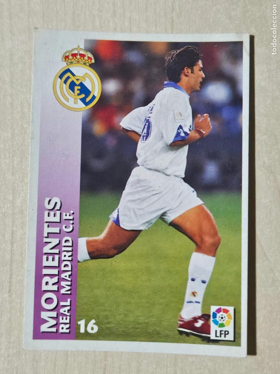 Football Stickers: FICHA N&ordm; 16 MORIENTES - CHUPA CHUPS 1998-1999, 98-99 - REAL MADRID -