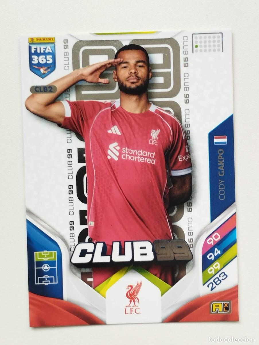 Cromos de f&uacute;tbol: CROMO CARD ADRENALYN FIFA 365 2025 2026 25 26 CLUB 99 CLB2 CODY GAKPO LIVERPOOL