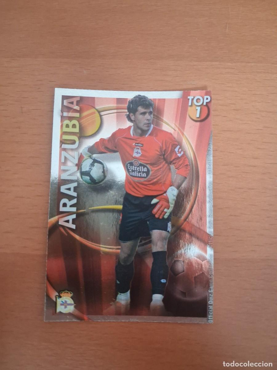 Cromos de Futebol: Mundicromo Official Quiz Game Collection 2010 2011 Top 1 Rojo RC Deportivo 546 Aranzubia