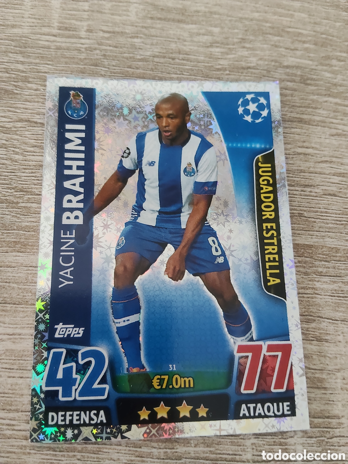 Cromos de Futebol: Topps match attax champions league 2015 2016 15 16 31 Yacine Brahimi Oporto