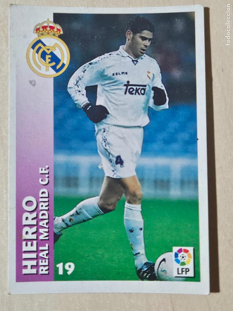 Cromos de Futebol: FICHA N&ordm; 19 HIERRO - CHUPA CHUPS 1998-1999, 98-99 - REAL MADRID -