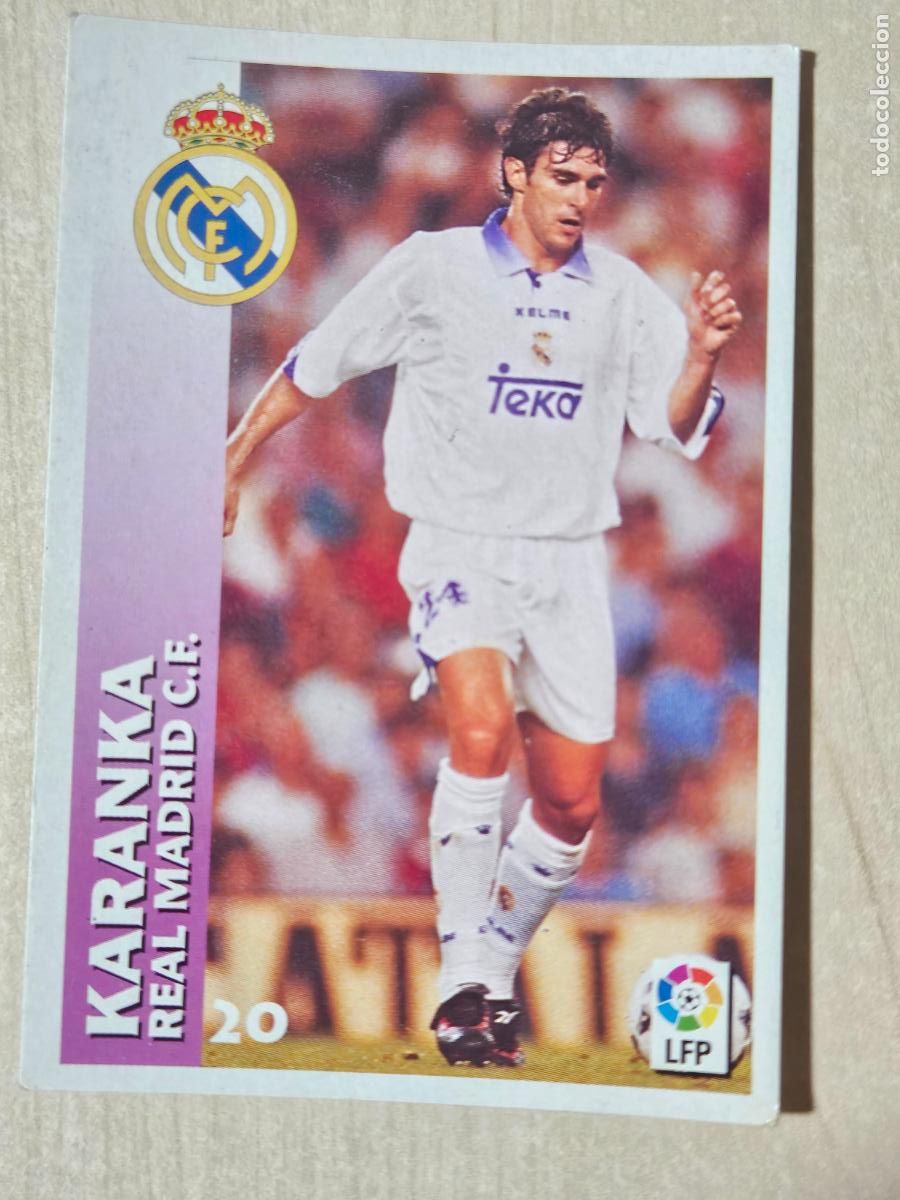 Cromos de Futebol: FICHA N&ordm; 20 KARANKA - CHUPA CHUPS 1998-1999, 98-99 - REAL MADRID -