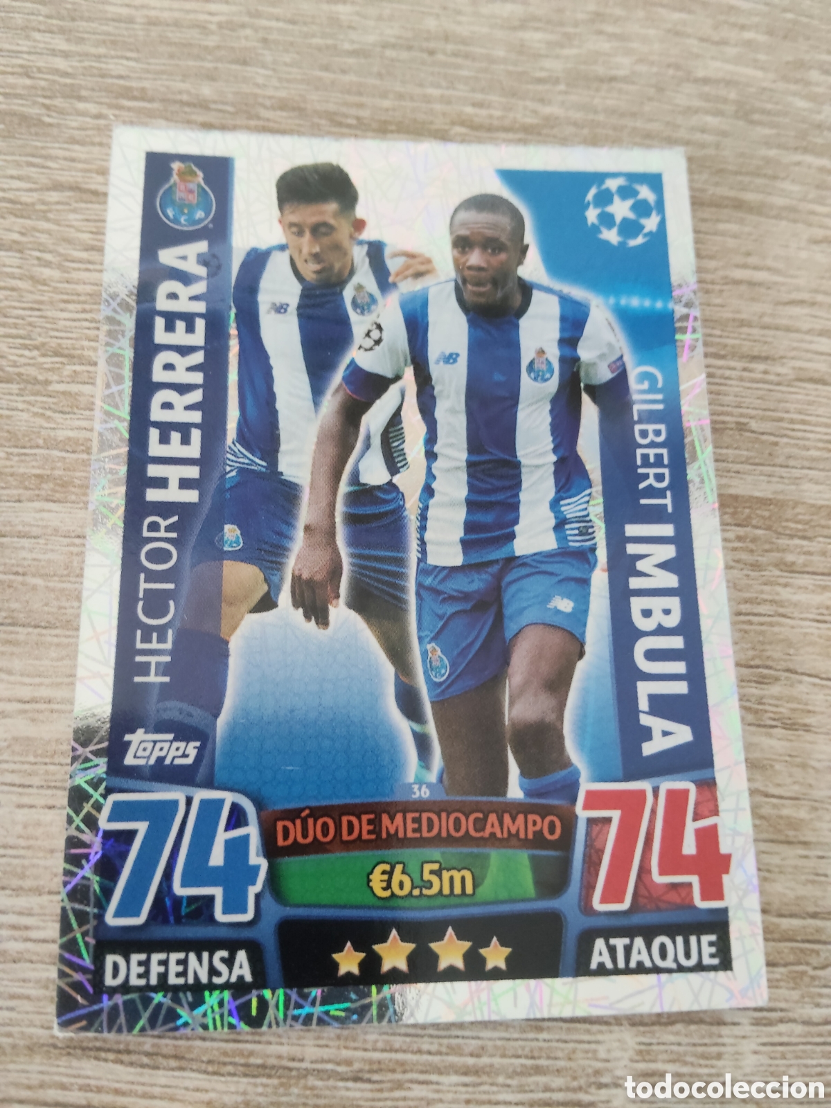 Football Stickers: Topps match attax champions league 2015 2016 15 16 36 Herrera/Imbula Oporto