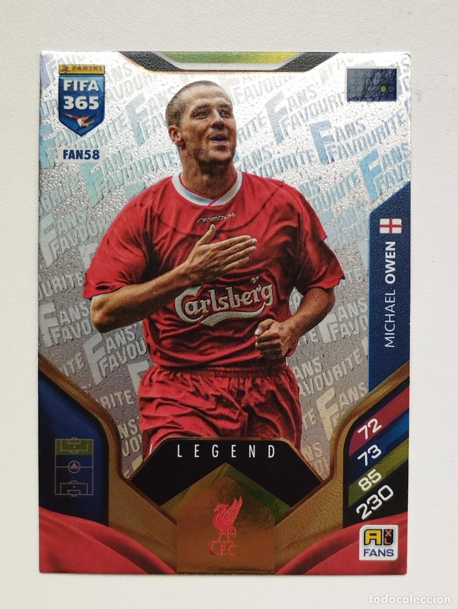Cromos de f&uacute;tbol: CROMO CARD ADRENALYN FIFA 365 2025 2026 25 26 FANS FAVOURITE FAN59 MICHAEL OWEN LEGEND LIVERPOOL