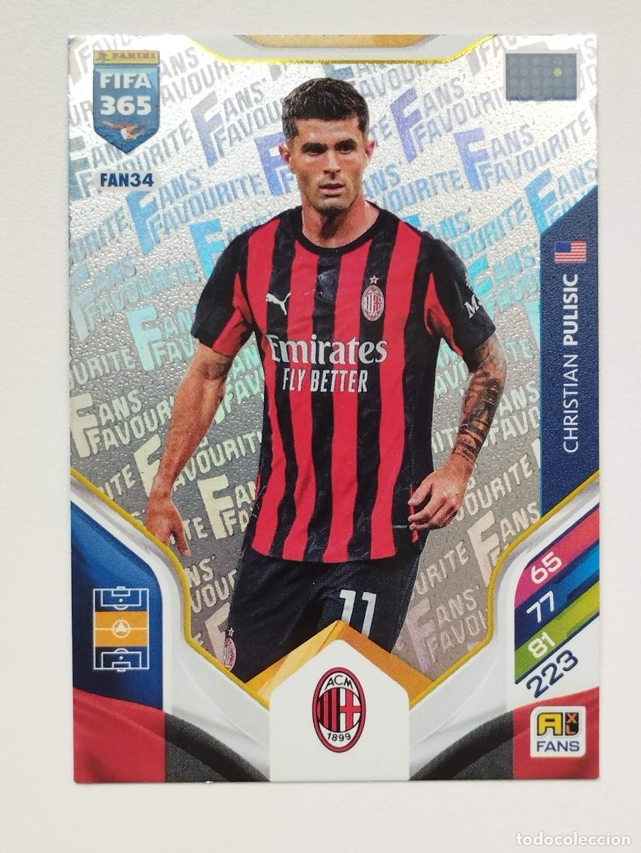 Cromos de f&uacute;tbol: CROMO CARD ADRENALYN FIFA 365 2025 2026 25 26 FANS FAVOURITE FAN34 CHRISTIAN PULISIC MILAN