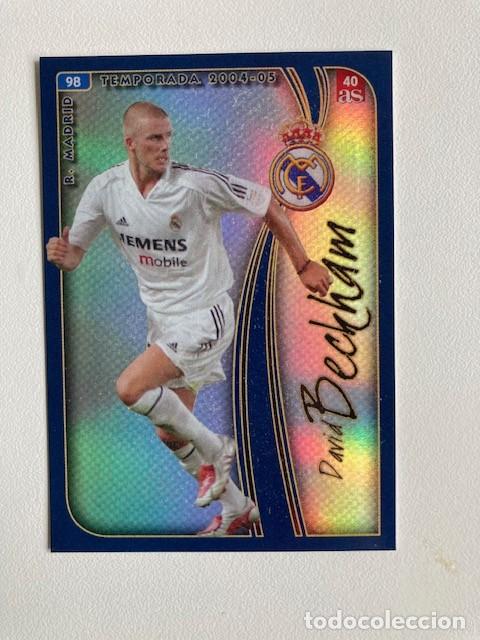 Cromos de f&uacute;tbol: 40 DIARIO AS MUNDICROMO 2004 2005 04 05 FICHAS QUIZ LIGA BECKHAM 98 REAL MADRID