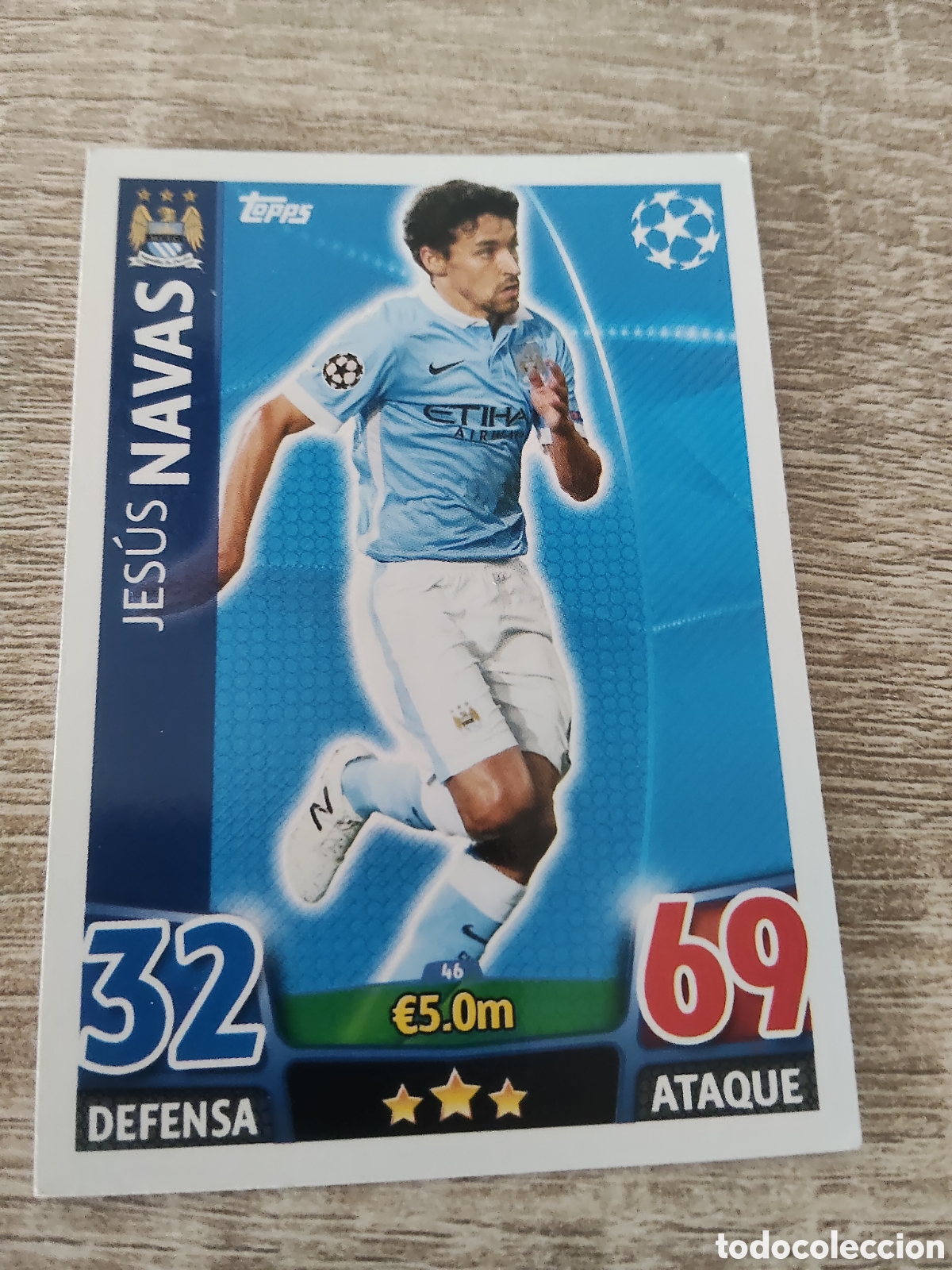 Cromos de f&uacute;tbol: Topps match attax champions league 2015 2016 15 16 46 Jes&uacute;s Navas Manchester City