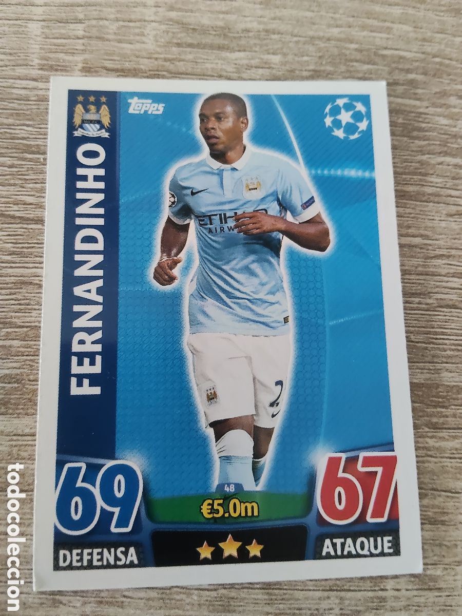 Cromos de f&uacute;tbol: Topps match attax champions league 2015 2016 15 16 48 Fernandinho Manchester City