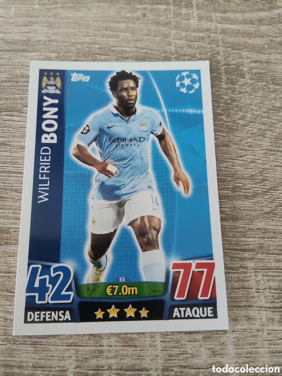 Cromos de f&uacute;tbol: Topps match attax champions league 2015 2016 15 16 53 Wilfried Bony Manchester City