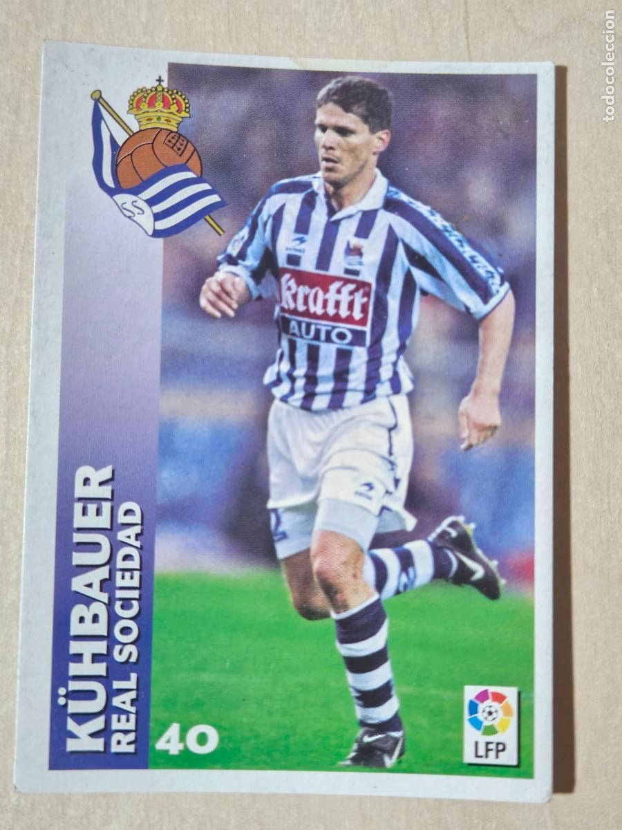 Football Stickers: FICHA N&ordm; 40 KUHBAUER - CHUPA CHUPS 1998-1999, 98-99 - REAL SOCIEDAD