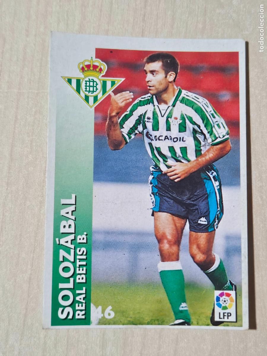Fu&szlig;ball-Sticker: FICHA N&ordm; 46 SOLOZABAL - CHUPA CHUPS 1998-1999, 98-99 - REAL BETIS