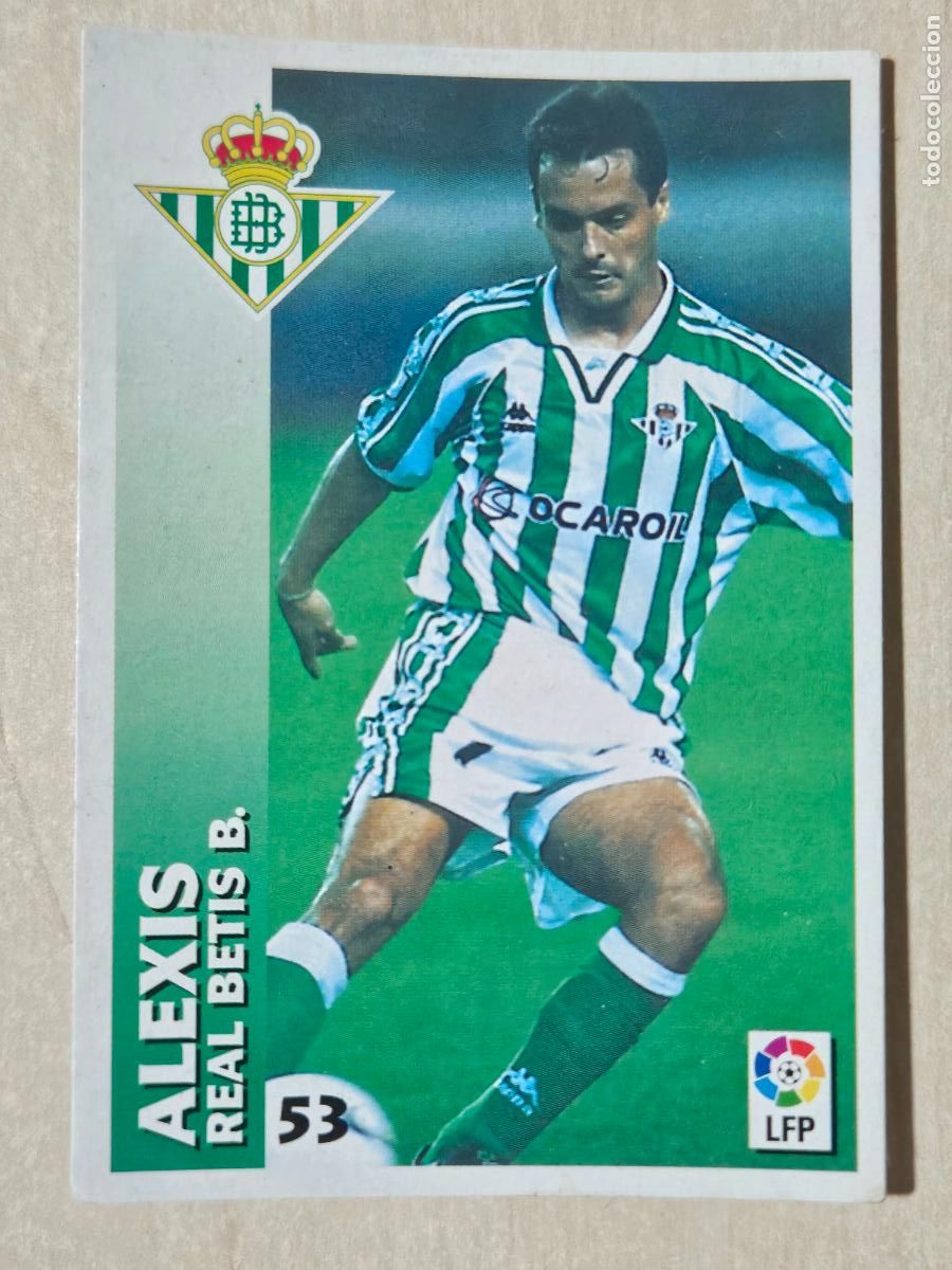 Fu&szlig;ball-Sticker: FICHA N&ordm; 53 ALEXIS - CHUPA CHUPS 1998-1999, 98-99 - REAL BETIS
