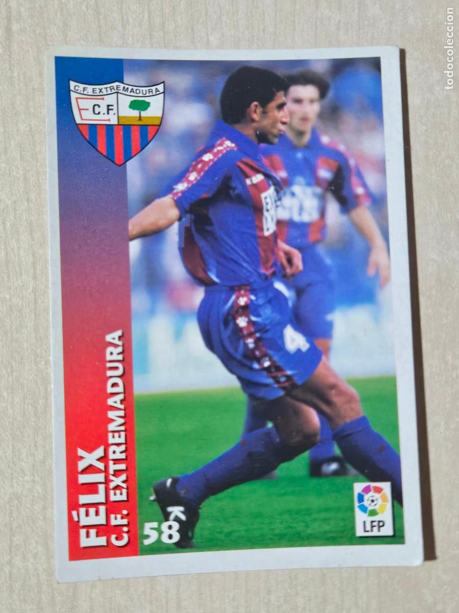 Fu&szlig;ball-Sticker: FICHA N&ordm; 58 FELIX - CHUPA CHUPS 1998-1999, 98-99 - EXTREMADURA