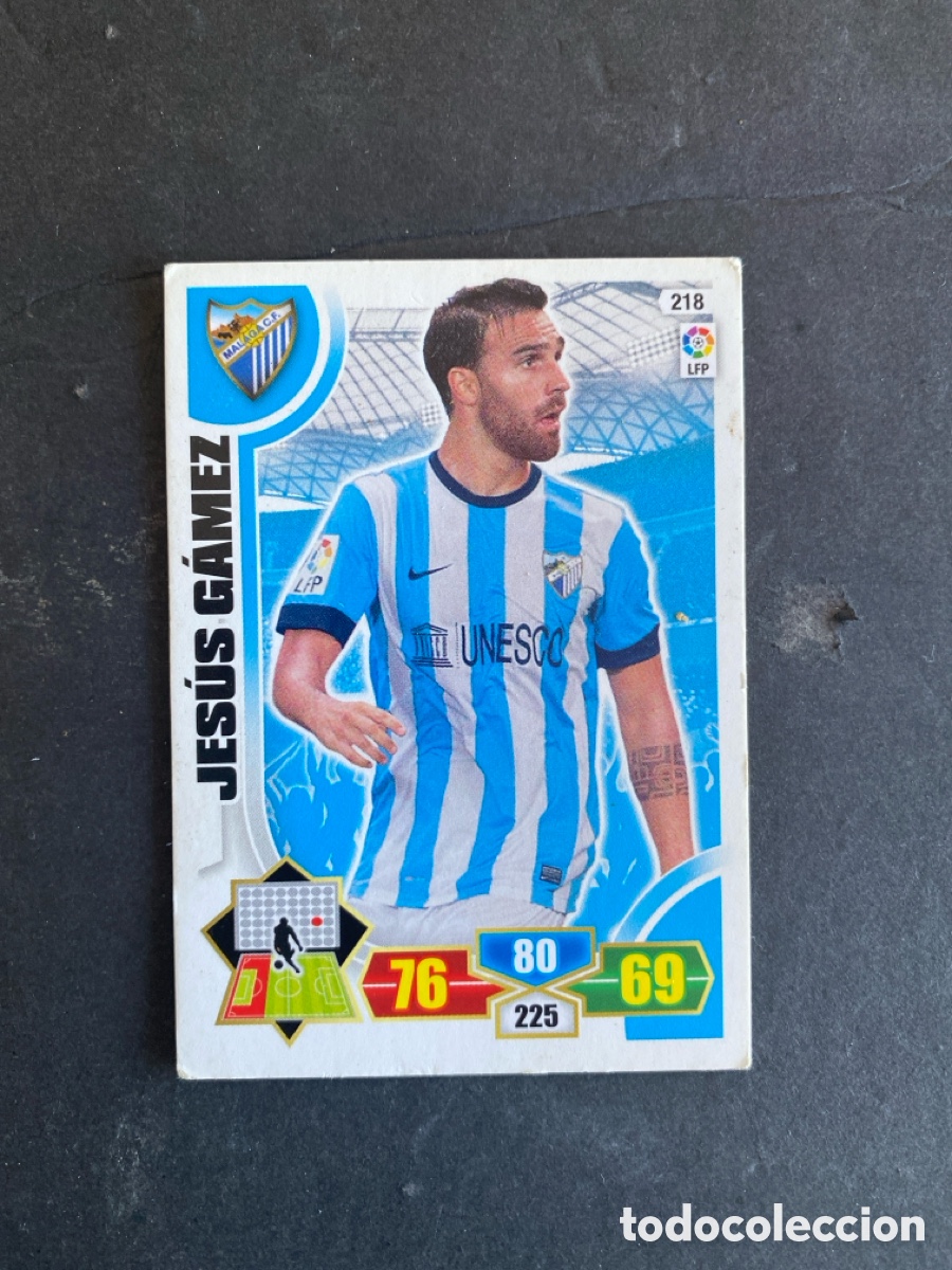 Fu&szlig;ball-Sticker: Cromo Adrenalyn liga 13/14 M&aacute;laga N* 218