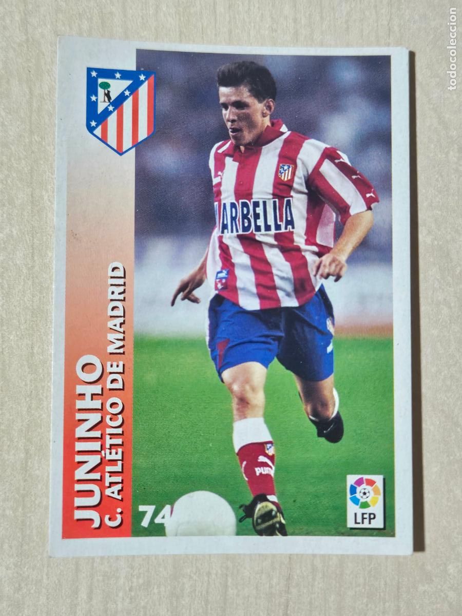 Cartes &agrave; collectionner de Football: FICHA N&ordm; 74 JUNINHO - CHUPA CHUPS 1998-1999, 98-99 - ATLETICO DE MADRID