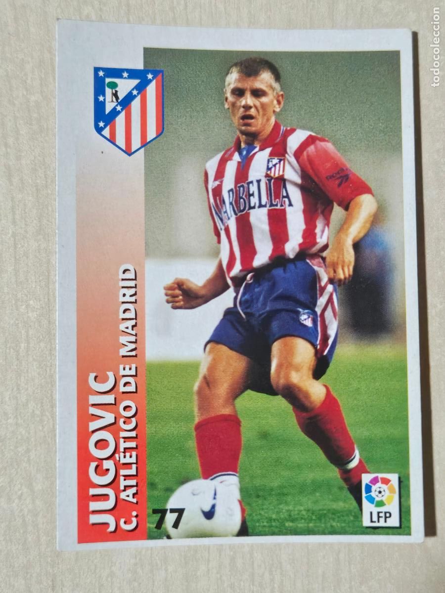 Cartes &agrave; collectionner de Football: FICHA N&ordm; 77 JUGOVIC - CHUPA CHUPS 1998-1999, 98-99 - ATLETICO DE MADRID
