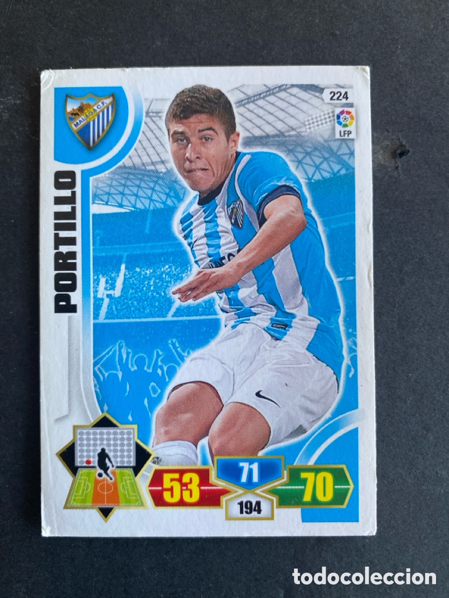 Football Stickers: Cromo Adrenalyn liga 13/14 M&aacute;laga N* 224