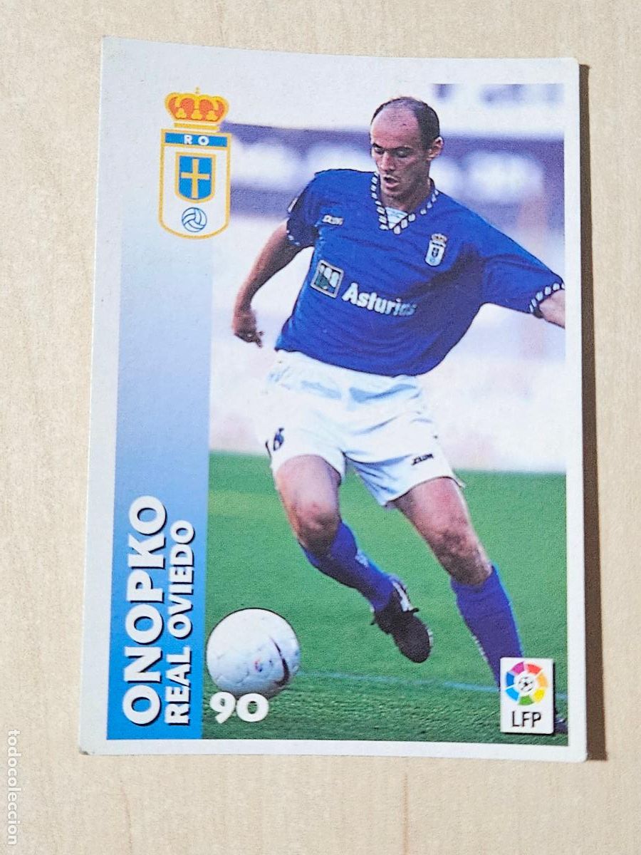 Football Stickers: FICHA N&ordm; 90 ONOPKO - CHUPA CHUPS 1998-1999, 98-99 - REAL OVIEDO