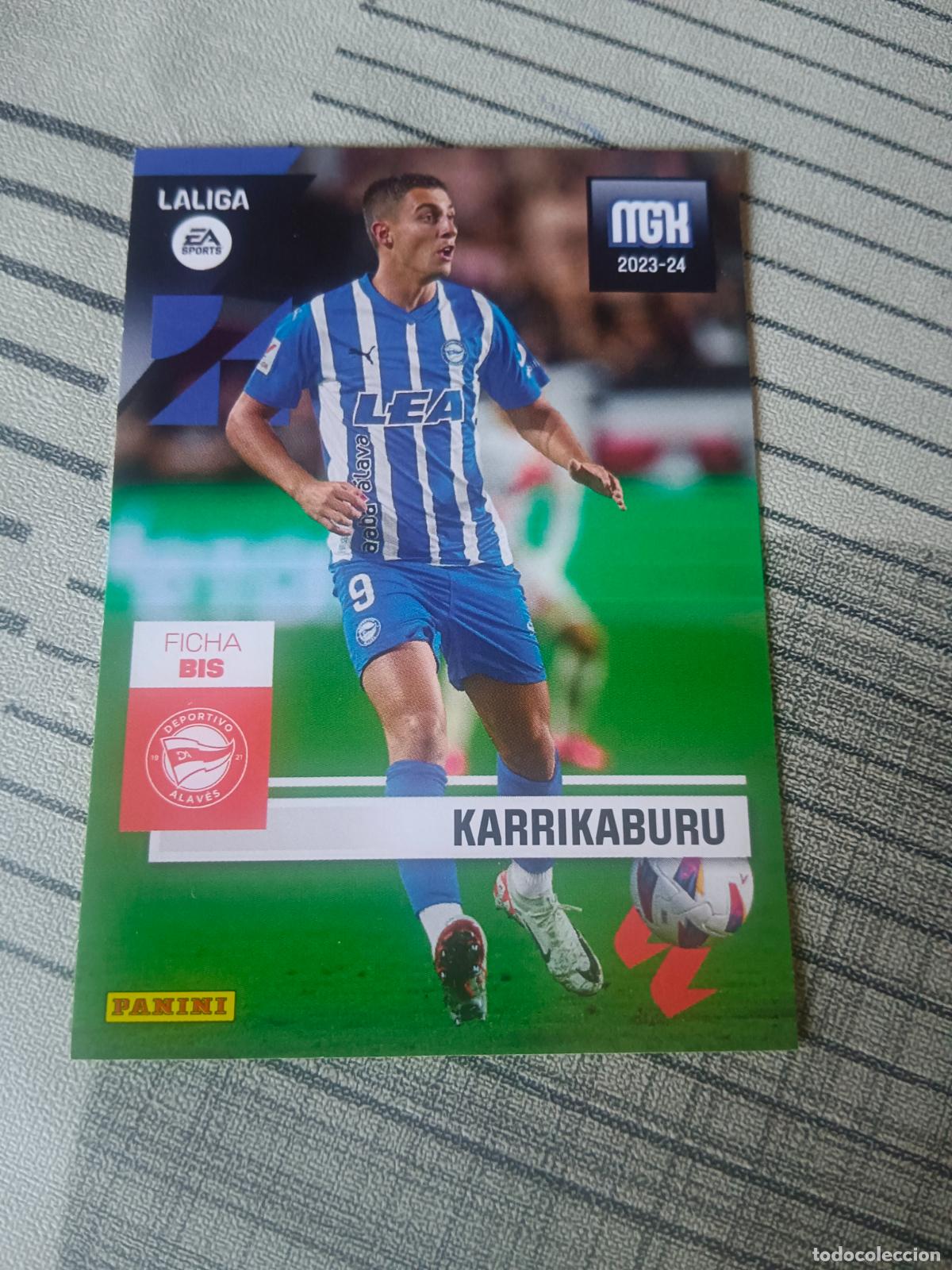 Fu&szlig;ball-Sticker: MEGACRACKS 2023 2024 23 24 LA LIGA N&ordm; 35 BIS KARRIKABURU ALAVES MEGA CRACKS MGK