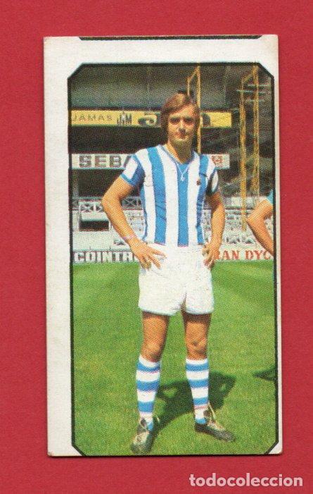 Figurine di Calcio: ESTE 77 78 ARAQUISTAIN BAJA EN LA REAL SOCIEDAD CON ERROR DE CORTE SIN PEGAR ESTE 1977 1978