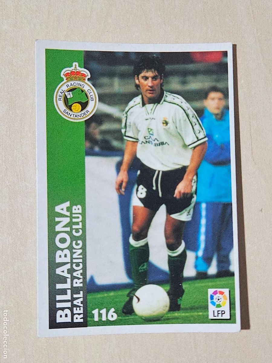 Figurine di Calcio: FICHA N&ordm; 116 BILLABONA - CHUPA CHUPS 1998-1999, 98-99 - RACING DE SANTANDER