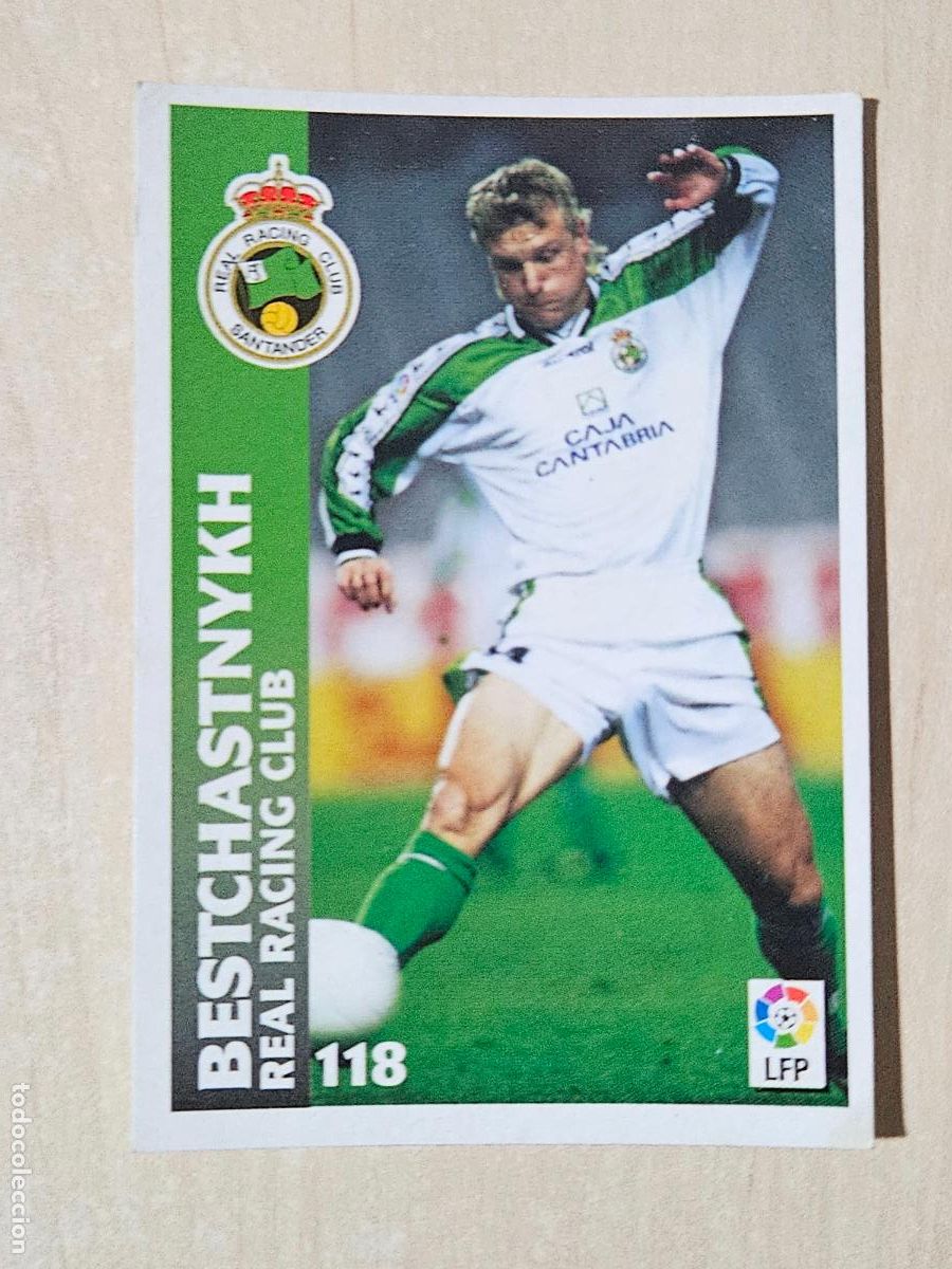 Cartes &agrave; collectionner de Football: FICHA N&ordm; 118 BESTCHASTNYKH - CHUPA CHUPS 1998-1999, 98-99 - RACING DE SANTANDER