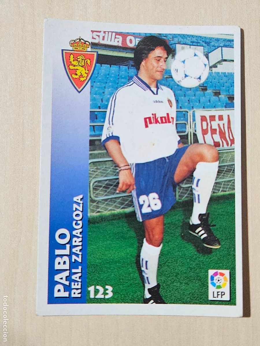 Cartes &agrave; collectionner de Football: FICHA N&ordm; 123 PABLO - CHUPA CHUPS 1998-1999, 98-99 - REAL ZARAGOZA