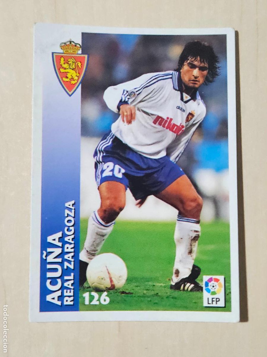 Fu&szlig;ball-Sticker: FICHA N&ordm; 126 ACU&Ntilde;A - CHUPA CHUPS 1998-1999, 98-99 - REAL ZARAGOZA