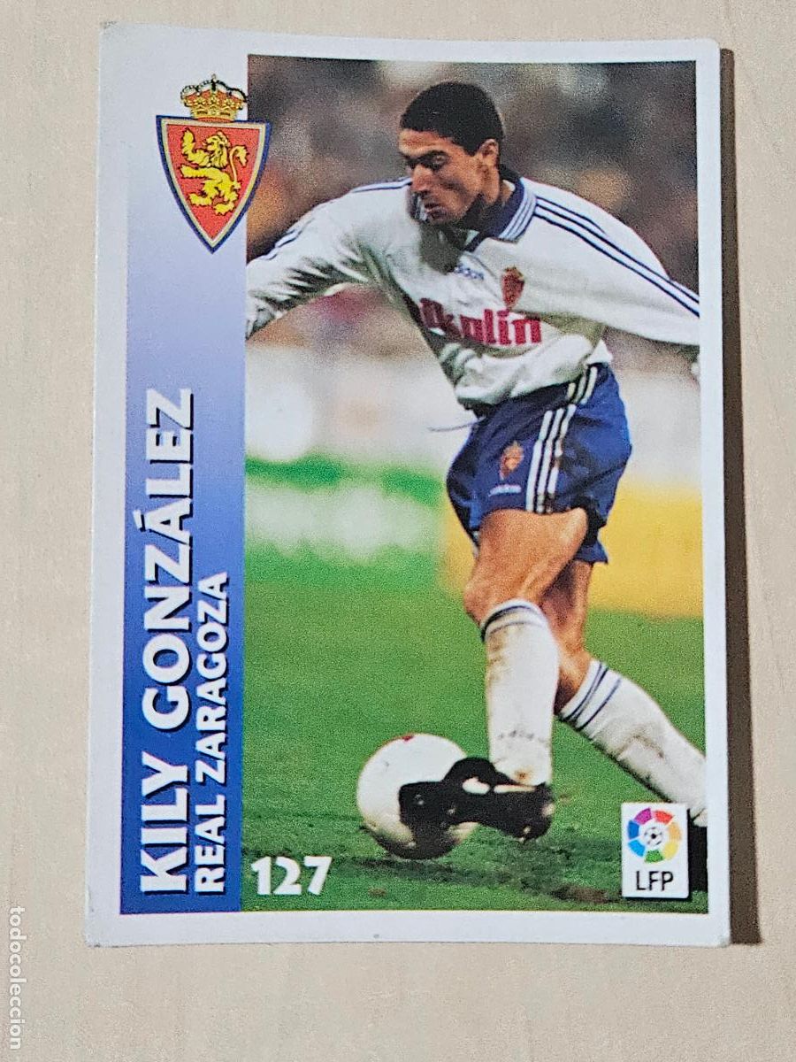Fu&szlig;ball-Sticker: FICHA N&ordm; 127 KILY GONZALEZ - CHUPA CHUPS 1998-1999, 98-99 - REAL ZARAGOZA