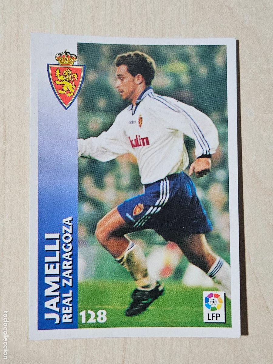 Fu&szlig;ball-Sticker: FICHA N&ordm; 128 JAMELLI - CHUPA CHUPS 1998-1999, 98-99 - REAL ZARAGOZA