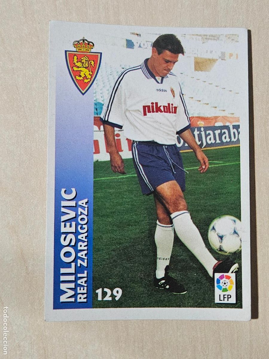 Fu&szlig;ball-Sticker: FICHA N&ordm; 129 MILOSEVIC - CHUPA CHUPS 1998-1999, 98-99 - REAL ZARAGOZA