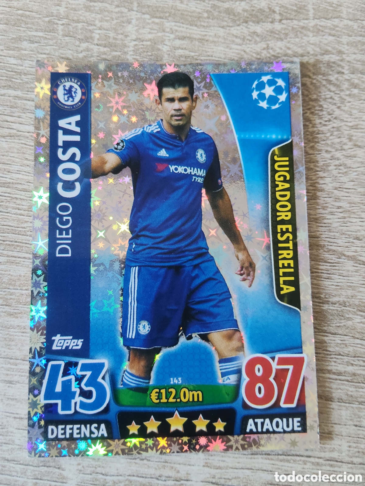 Cromos de Futebol: Topps match attax champions league 2015 2016 15 16 143 Diego Costa Chelsea