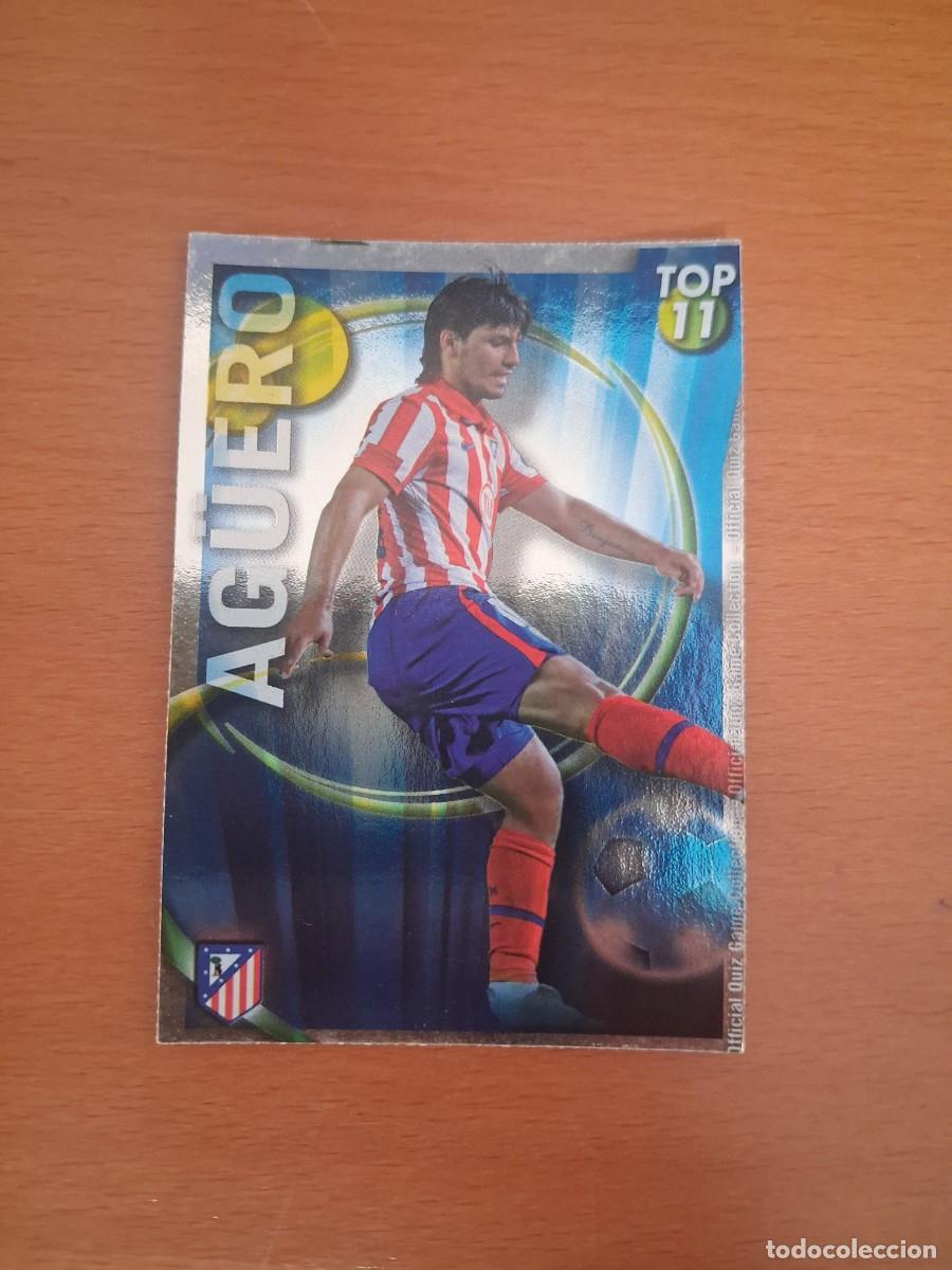 Fu&szlig;ball-Sticker: Mundicromo Official Quiz Game Collection 2010 2011 Top 11 Azul Atletico de Madrid 631 Ag&uuml;ero