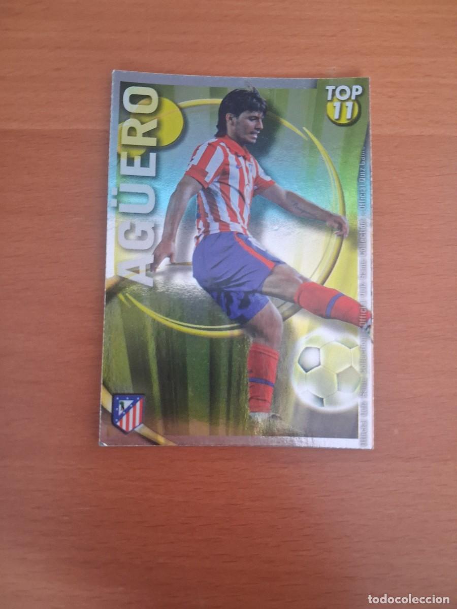 Fu&szlig;ball-Sticker: Mundicromo Official Quiz Game Collection 2010 2011 Top 11 Amarillo Atletico de Madrid 631 Ag&uuml;ero