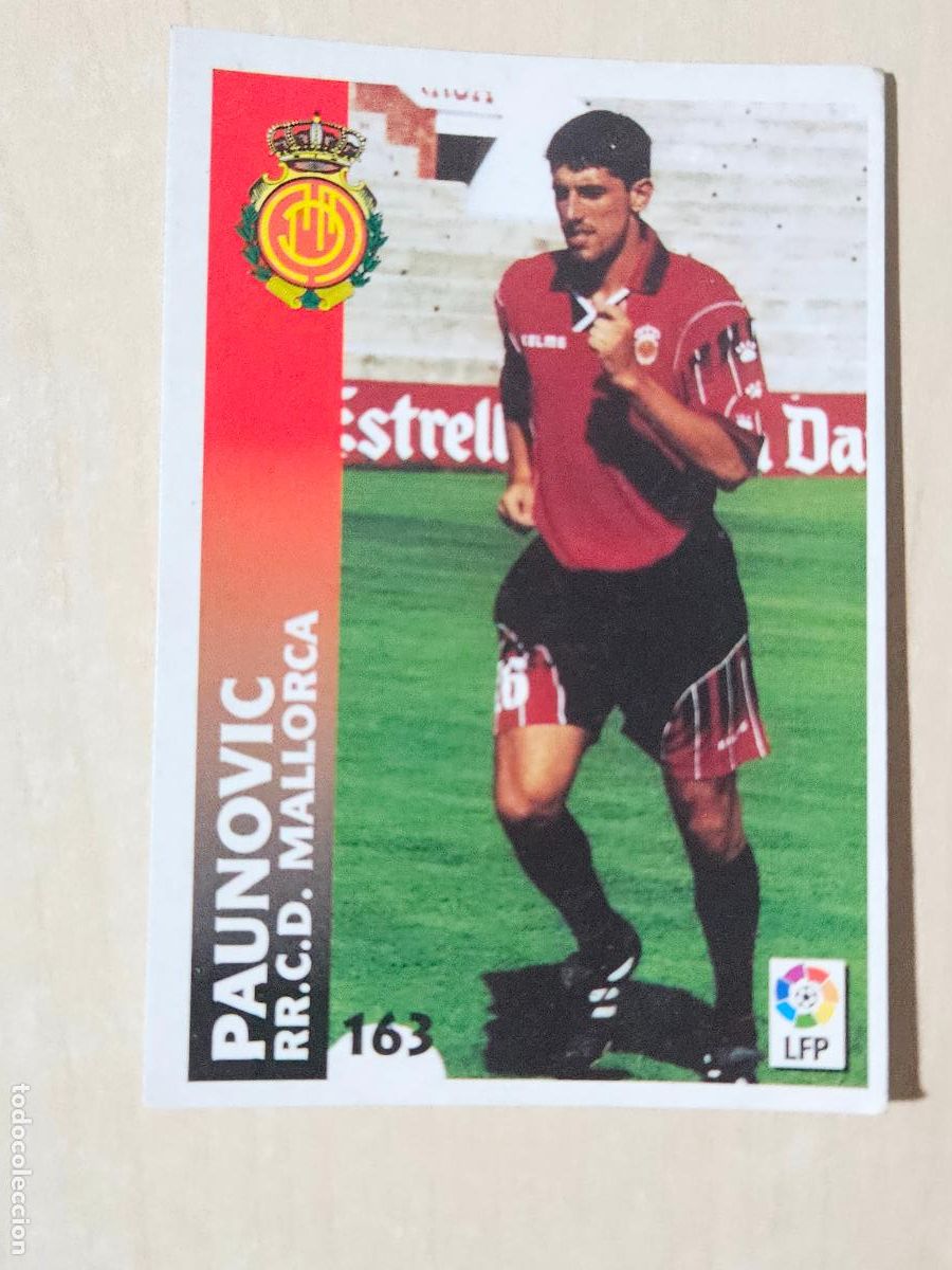 Fu&szlig;ball-Sticker: FICHA N&ordm; 163 PAUNOVIC - CHUPA CHUPS 1998-1999, 98-99 - MALLORCA