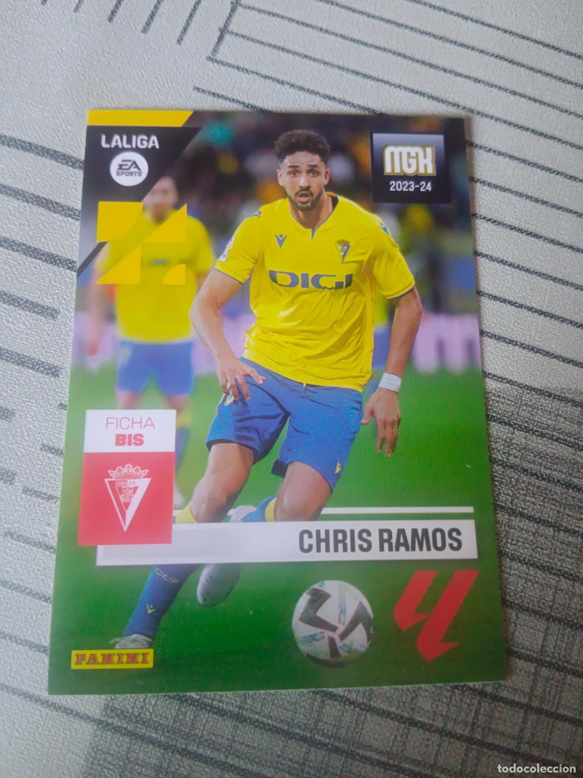 Fu&szlig;ball-Sticker: MEGACRACKS 2023 2024 23 24 LA LIGA N&ordm; 144 BIS CHRIS RAMOS CADIZ MEGA CRACKS MGK
