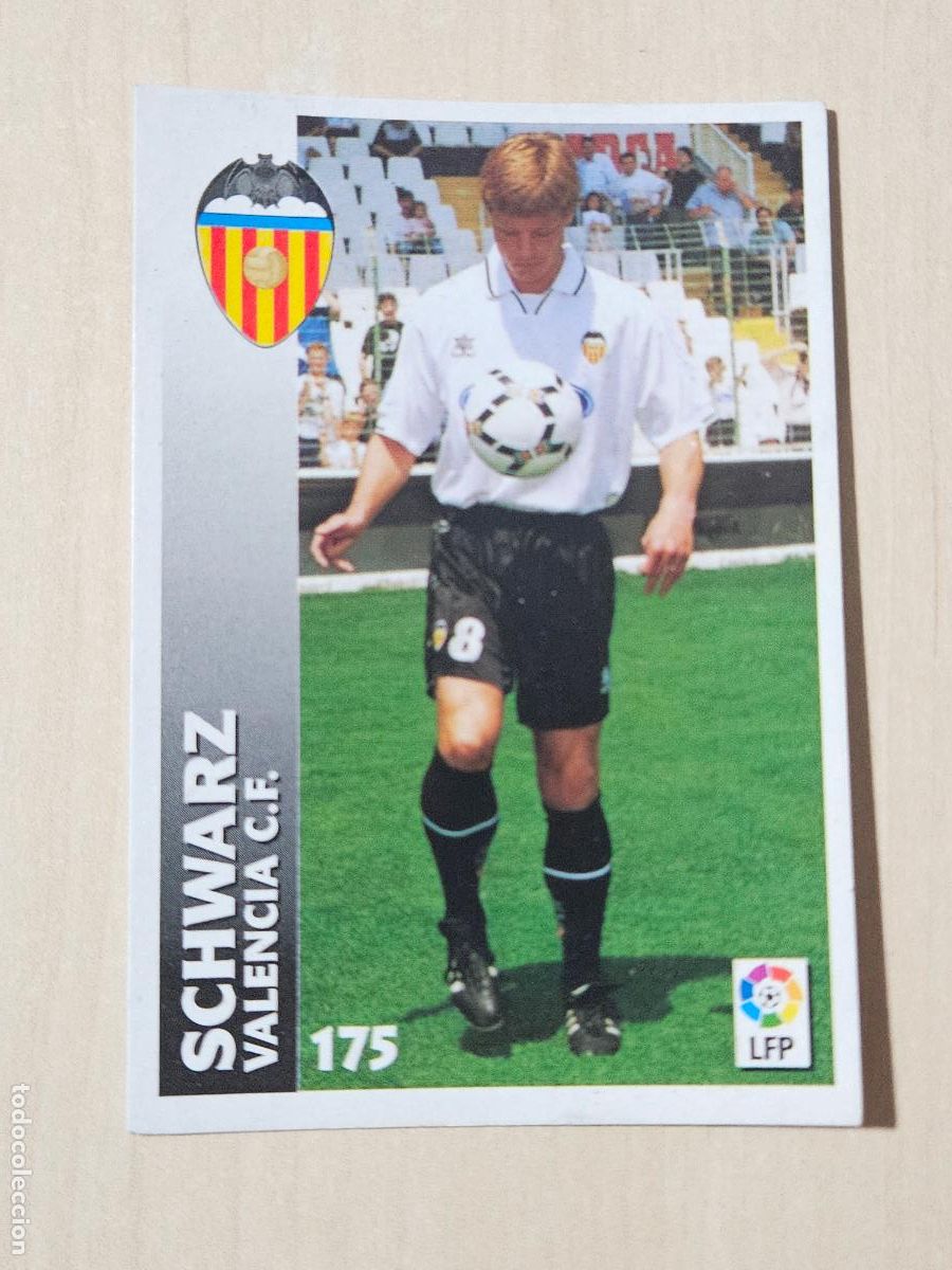 Fu&szlig;ball-Sticker: FICHA N&ordm; 175 SCHWARZ - CHUPA CHUPS 1998-1999, 98-99 - VALENCIA