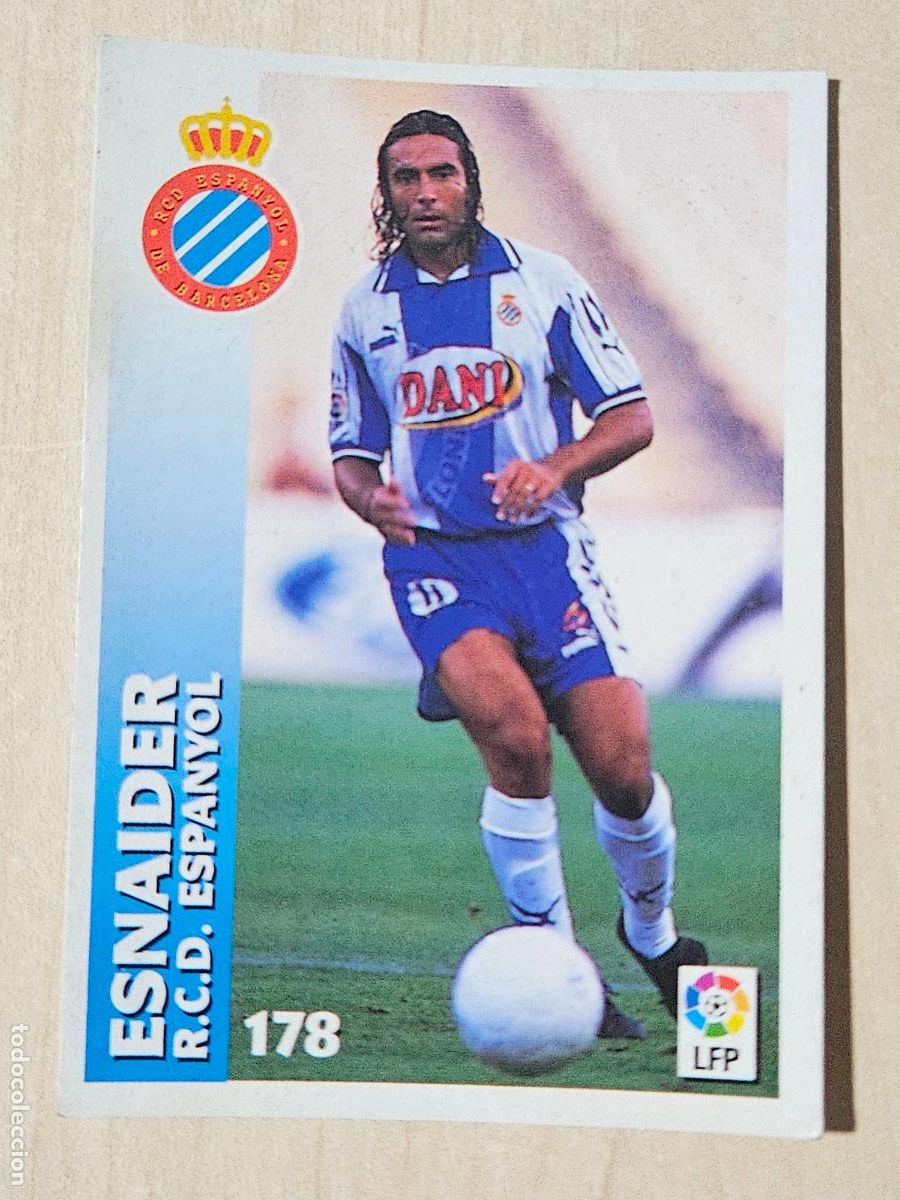 Football Stickers: FICHA N&ordm; 178 ESNAIDER - CHUPA CHUPS 1998-1999, 98-99 - ESPANYOL